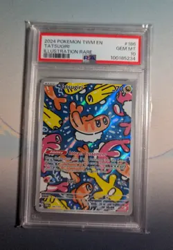 2024 Pokemon TWM Tatsugiri Illustration Rare PSA 10 Gem MT #186/167 Pokemon TCG - Image 1