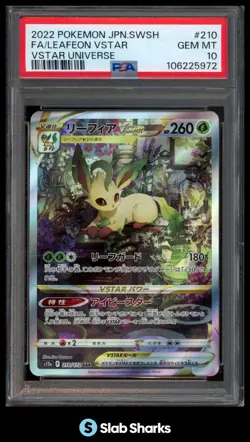 2022 POKEMON SW&SH VSTAR UNIVERSE (JAPANESE) #210/172 LEAFEON VSTAR FA PSA 10 - Image 1