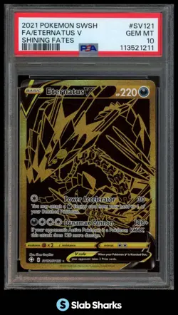 2021 POKEMON SWORD & SHIELD SHINING FATES ETERNATUS V SHINY VAULT SECRET PSA 10 - Image 1