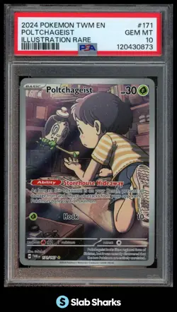 2024 POKEMON SV TWILIGHT MASQUERADE - TWM EN #171/167 POLTCHAGEIST PSA 10 - Image 1