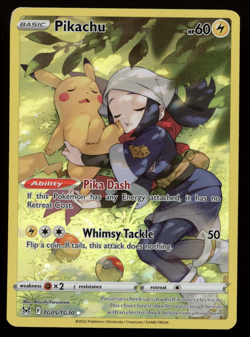 PIKACHU 2022 Pokemon SWSH Lost Origin Trainer Gallery Holo #TG05/TG30 - Image 1