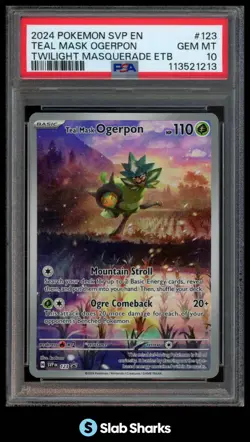 2023 POKEMON SV BLACK STAR PROMOS - SVP EN #123 TEAL MASK OGERPON PSA 10 - Image 1