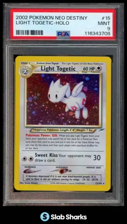 2002 POKEMON NEO DESTINY #15/105 LIGHT TOGETIC HOLO PSA 9 - Image 1