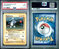 1999 Pokemon Magnemite 053/102 Base Set Regular PSA 9 - Image 3