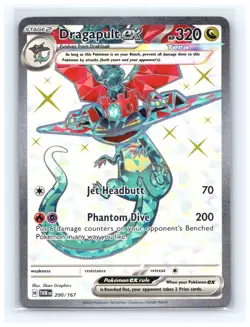 💥 Pokemon TCG SV Twilight Masquerade Dragapult EX Ultra Rare Holo # 200/167 - Image 1