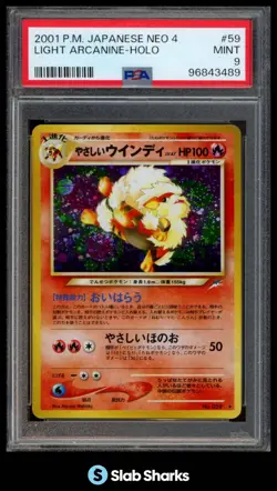 2001 POKEMON NEO DARKNESS, AND TO LIGHT... (JAPANESE) LIGHT ARCANINE HOLO PSA 9 - Image 1