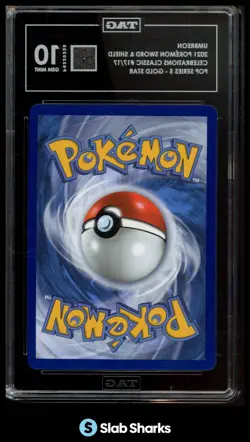 2021 POKEMON SW&SH CELEBRATIONS UMBREON GOLD STAR CLASSIC COLLECTION TAG 10 - Image 2