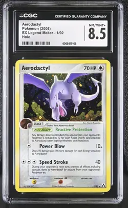 CGC 8.5 Aerodactyl 2006 EX Legend Maker 1/92 Holo Pokemon Card - Image 1