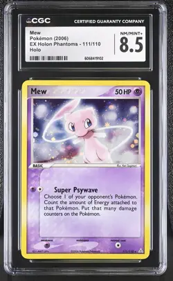 CGC 8.5 Mew 2006 EX Holon Phantoms 111/110 Holo Pokemon Card - Image 1