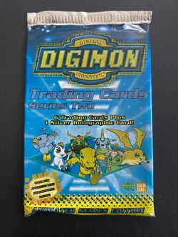 Digimon Series 2 Vintage Trading Card Booster Pack Sealed 1999 Upper Deck Bandai - Image 1