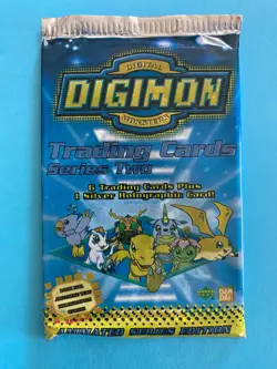 Digimon Series 2 Vintage Trading Card Booster Pack Sealed 1999 Upper Deck Bandai - Image 4