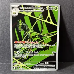 Pokemon TCG Destined Rivals Team Rockets Spidops Illustration Rare Card 187/182 - Image 1