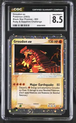 CGC 8.5 Groudon ex 2003 Black Star Promos 002 Holo Pokemon Card - Image 1