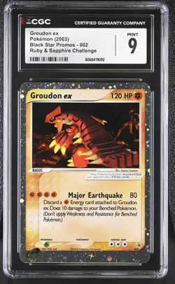CGC 9 MINT Groudon ex 2003 Black Star Promos 002 Holo Pokemon Card - Image 1