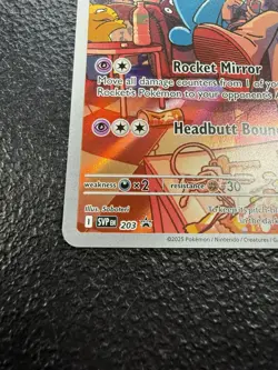 Team Rocket's Wobbuffet 203 - Scarlet & Violet Black Star Promo Pokemon Card NM - Image 3