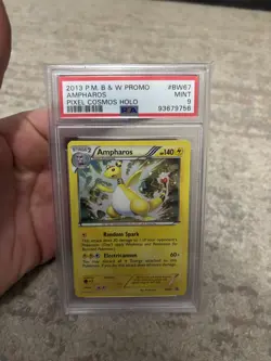 Ampharos BW67 - B&W Promo Pokemon Card - pixel cosmos holo PSA 9 - Image 1