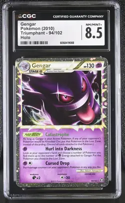 CGC 8.5 Gengar 2010 Triumphant 94/102 Holo Pokemon Card - Image 1