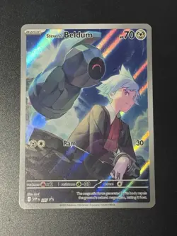 Pokemon TCG Steven's Beldum SVP207 Scarlet & Violet Promo Card Full Art - Image 1
