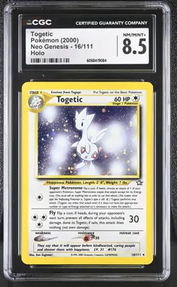 CGC 8.5 Togetic 2000 Neo Genesis 16/111 Holo Pokemon Card - Image 1