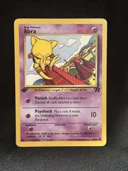 Pokemon TCG Team Rocket Abra 1st Edition 49/82 Card - Image 1