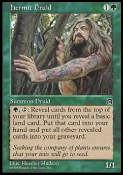 MTG English Hermit Druid Light Play Normal Stronghold - Image 1