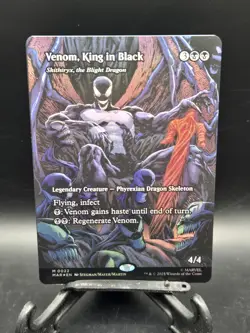 MTG Spider-man Venom, King in Black M 0022 Foil Full Art Magic The Gathering - Image 1