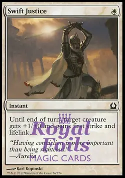 Swift Justice 4x FOIL RTR MTG Return to Ravnica Common MINT white - Image 1
