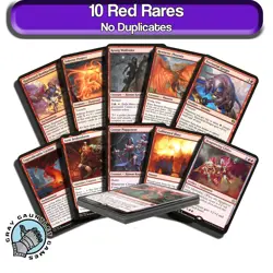 Red Rares 10 Different MTG Red Cards Lot Magic Mystery Pack Commander EDH NM - Image 1