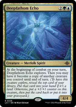 Deepfathom Echo #228 R The Lost Caverns of Ixalan MTG MAGIC MERFOLK SPIRIT O25 - Image 1