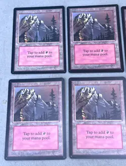Magic The Gathering Beta Basic Land Mountain Lot of 6 Red Vintage MTG - Image 2