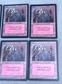 Magic The Gathering Beta Basic Land Mountain Lot of 6 Red Vintage MTG - Image 3