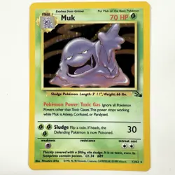 1999 Pokemon Vintage WOTC • Muk • 13/62 • Fossil Unlimited • Holo • Rare • LP/NM - Image 1