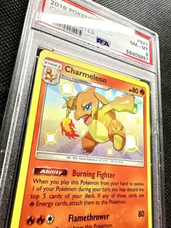 2019 Pokemon S & M Hidden Fates #SV7 Charmeleon Holo PSA 8 NM-MT - Image 2
