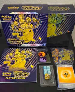 Pokemon Surging Sparks Empty ETB (Energy Pack, Dice, Coins, Dividers, Guide) - Image 1