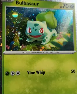 Pokemon TCG Bulbasaur 151 SVP 046 Cosmos Holo w Swirl NM/M (B) - Image 3