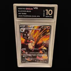 2025 POKEMON JAPANESE SV10-GLORY OF TEAM ROCKET ART RARE #101 BLAZIKEN VCG 10 - Image 1