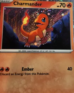 Pokemon TCG Charmander SVP047 Cosmos Holo Promo w Swirl NM/M (C) - Image 3