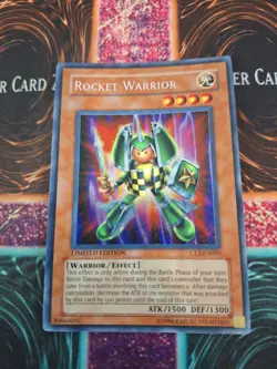 Yugioh Rocket Warrior CT2-EN005 Secret Rare Limited Near Mint - Image 1