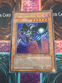 Yugioh Toon Summoned Skull MRL-073 Ultra Rare 1st Edition Moderately Played - Image 1