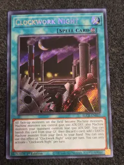 Yugioh Clockwork Night BLCR-EN007 Secret Rare 1st Edition NM - Image 1