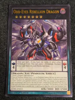 Yugioh Odd-Eyes Rebellion Dragon CORE-EN051 Ultimate Rare 1st Ed VLP - Image 1