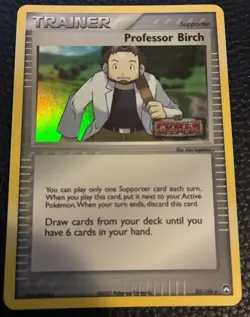 Professor Birch 80/108 Reverse Holo EX Power Keepers Stamped Pokemon Card NM- - Image 1