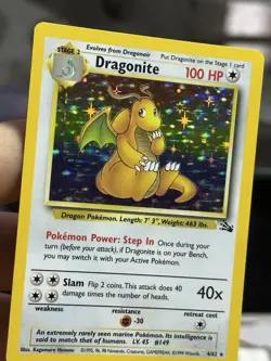 #5 Dragonite 4/62 Fossil 1999 Holo Rare WOTC Pokemon Card TCG - Image 5