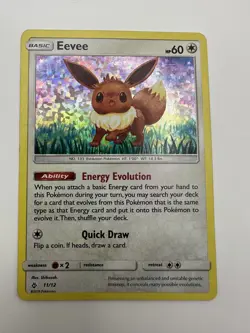 Eevee 11/12 Holo McDonald's Promos 2018 Collection S&M Pokemon Card - Image 1