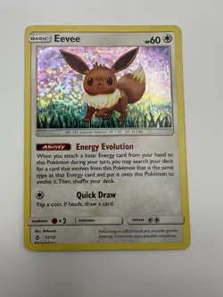 Eevee 11/12 Holo McDonald's Promos 2018 Collection S&M Pokemon Card - Image 3