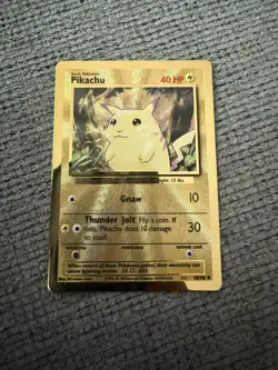 Pokemon TCG Celebrations Pikachu Gold Metal Card 58/102 - Image 1