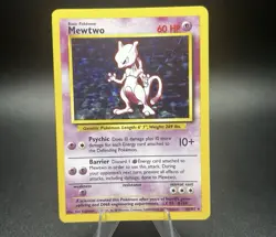 Near Mint Mewtwo Holo Base Set 10/102 Pokemon Card - Image 1