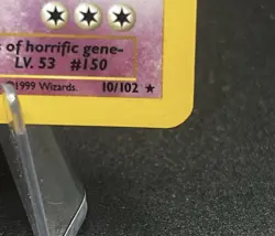 Near Mint Mewtwo Holo Base Set 10/102 Pokemon Card - Image 5