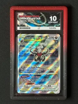 ACE 10 Darkrai VSTAR Gg50/Gg70 Pokemon Card Crown Zenith Holo GEM MINT - Image 1
