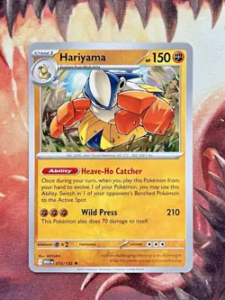 Pokemon Mega Evolution Hariyama 073 NON-HOLO Build & Battle EXCLUSIVE Card 💥 - Image 1